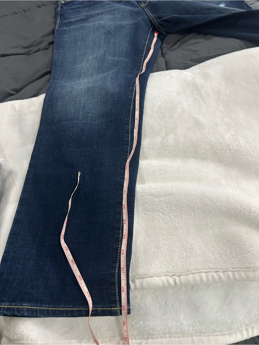 Seven7 Women’s Dark Blue Bootcut Jeans with Contrast Stitching - Picture 9 of 10